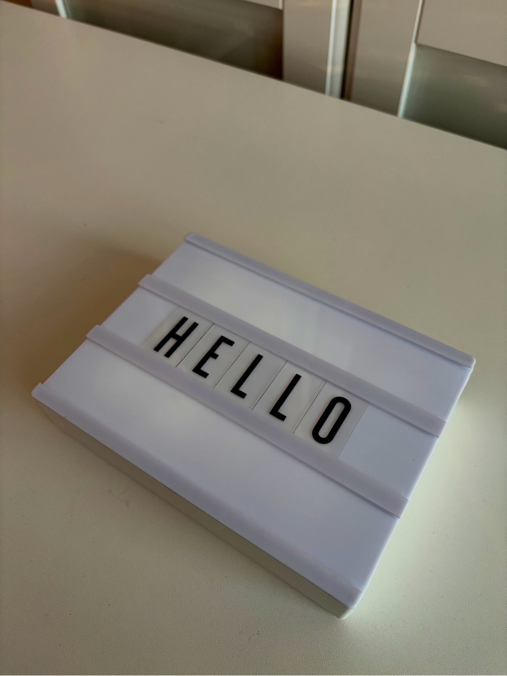 White Modular Lightbox Sign